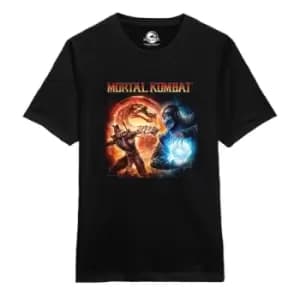 Mortal Kombat T-Shirt Fire and Ice Size S