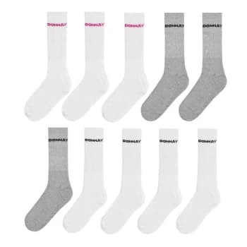 Donnay 10 Pack Crew Socks Children - White