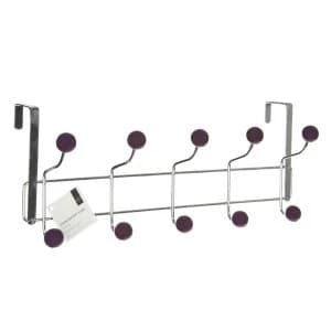 Premier Housewares 10 Hook Over The Door Hanger - Purple