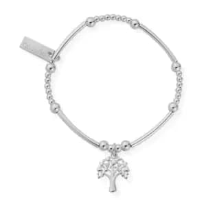 ChloBo Sterling Silver Childrens Cute Mini Heart Tree Of Life Bracelet