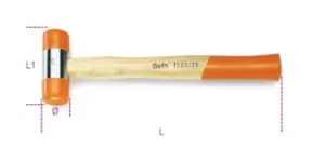 Beta Tools 1390 Soft Face Hammer Hickory Shaft 22mm Face 013900022