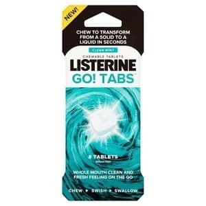 Listerine Go Tabs Chewable Mouthwash Tablets 16Pcs