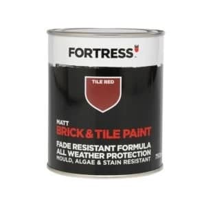 Fortress Tile Red Matt Brick Tile Paint 750ml