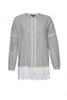 French Connection Clea Cotton Top Grey