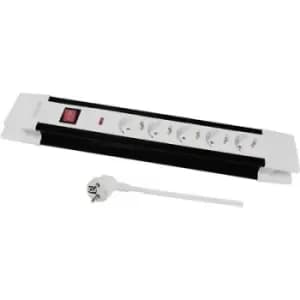 LogiLink LPS211 Power strip (+ switch) Black, White PG connector