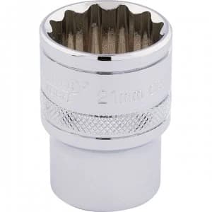 Draper 1/2" Drive Hi Torq Bi Hexagon Socket Metric 1/2" 21mm