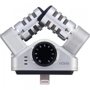 Zoom iQ6 Stereo X/Y Microphone for iOS Devices with Lightning Connector Recorder