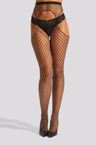 Large Fishnet Crotchless Tights