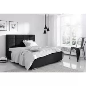 Bulia Bed King Plush Velvet Black