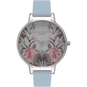 Enchanted Garden Silver & Chalk Blue Watch