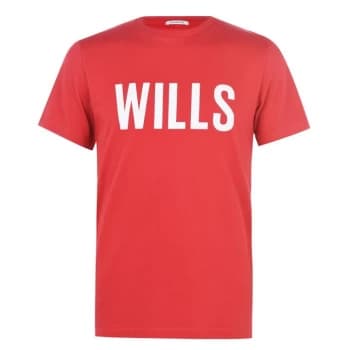 Jack Wills Perlman Logo T-Shirt - Washed Red