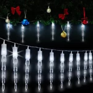 LED Fairy Lights Icicles 10LEDs 6.2m