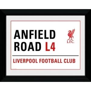Liverpool Anfield Street Sign Framed 16x12 Photographic Print
