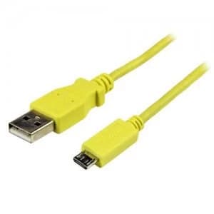 1m Yellow USB to Slim Micro USB Cable