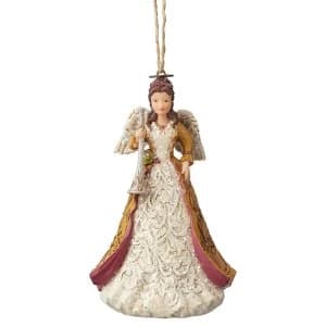Victorian Angel with Horn Hanging Ornament