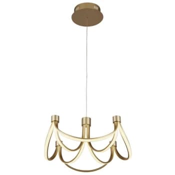 Searchlight Lighting - Searchlight Signature 8 Arm LED Convertible To Semi Flush Pendant, Gold Painted 2700K