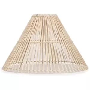 Rattan Lampshade Easy Fit Pendant Natural Wicker Light Shade - No Bulb