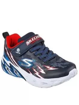 Skechers Light Storm 2.0 Light Up Trainers, Navy, Size 13 Younger