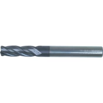 Series 86 10.00X1.0MM Carbide 4 Flute Plain Shank Corner Radius End Mills - Q Coat