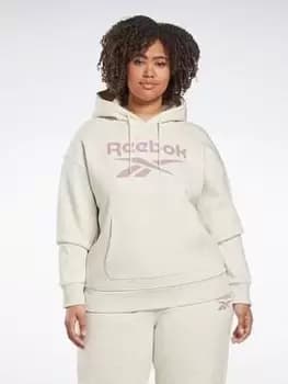 Reebok Identity Logo Fleece Hoodie (plus Size), Black, Size 1X, Women