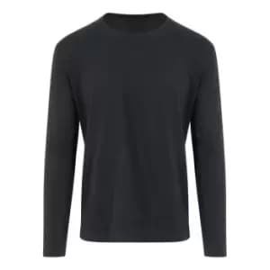 AWDis Ecologie Adults Unisex Erawan Organic Long Sleeve Tee (S) (Jet Black)