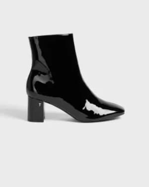Ted Baker Patent Leather Block Heel Ankle Boot
