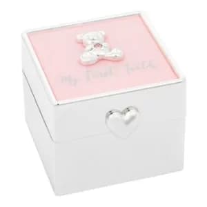 My First Tooth Box Silver/Pink