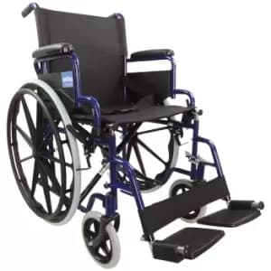 Aidapt Self Propelled Steel Transit Chair - Blue