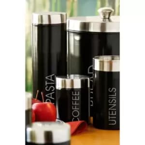 Black Enamel Pasta Canister - Premier Housewares