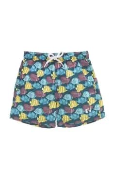 Tropical Fish Print Swim Shorts