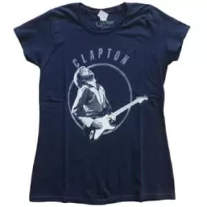 Eric Clapton - Vintage Photo Ladies XX-Large T-Shirt - Blue