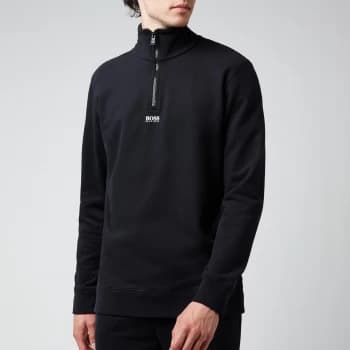 Hugo Boss Zapper 2 Quarter Zip Sweatshirt Black Size L Men
