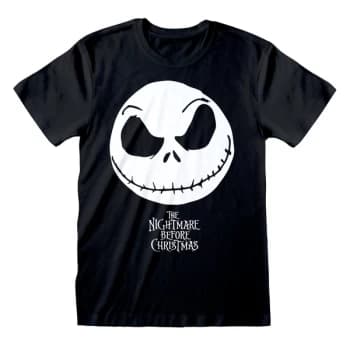 Nightmare Before Christmas - Jack Face Unisex Large T-Shirt - Black
