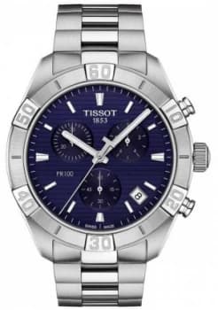 Tissot PR100 Sport Chronograph Blue Dial Stainless Watch