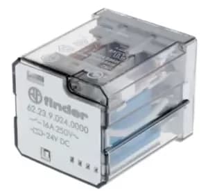 Finder, 24V dc Coil Non-Latching Relay 3PDT, 16A Switching Current PCB Mount, 3 Pole, 62.23.9.024.0000