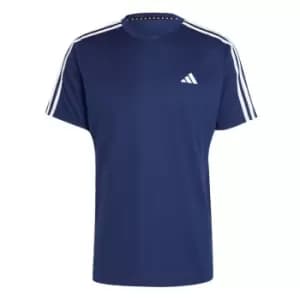 adidas Train Essentials 3-Stripes Training T-Shirt Mens - Blue