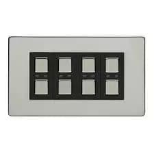 LightwaveRF 230V 4 Gang Master Dimmer - Chrome - JSJSLW440C