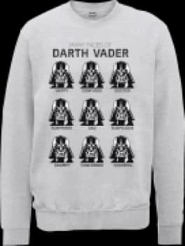 Star Wars Many Faces Of Darth Vader Sweatshirt - Grey - L