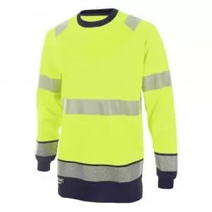 Beeswift High Visibility Two Tone Long Sleeve T Shirt Saturn Yellow