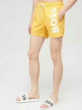 BOSS Octopus Swim Shorts - Yellow, Yellow, Size L, Men