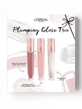 LOreal Paris Plumping Gloss Trio Gift Set, One Colour, Women