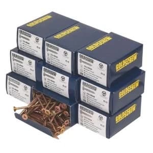 Goldscrew Carbon Steel Woodscrews Trade Pack Pack of 1400