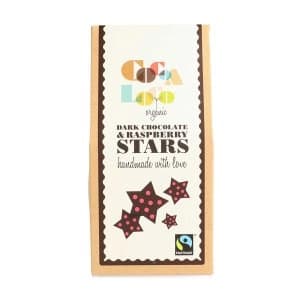 Cocoa Loco Organic Dark Chocolate Raspberry Stars 100g