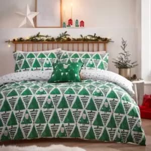 furn. Hide & Seek Green Duvet Cover and Pillowcase Set Green