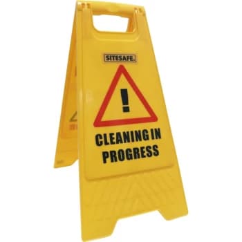 Cleaning in Progress/Wet Floor Polypropylene Caution Sign - 600 X 300MM