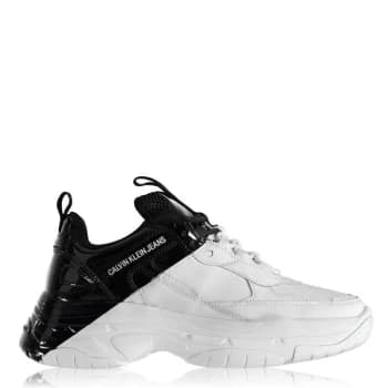 Calvin Klein Jeans Madelia Mono Trainers - WHITE/BLACK