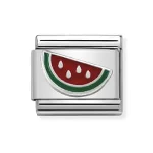 Nomination Classic Silver & Enamel Watermelon Charm