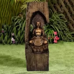 Gudrum Secluded Buddha LED Garden Water Feature