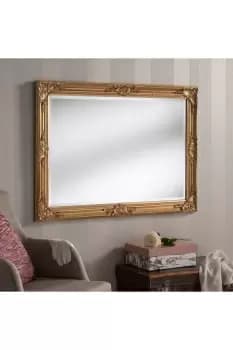 Decorative Gold Mirror 104 x 74cm