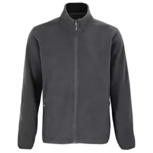 SOLS Mens Factor Recycled Fleece Jacket (5XL) (Charcoal)